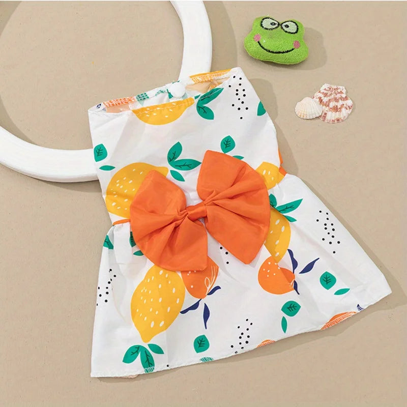 Pet Dress,Soft & Sleeveless Floral Outfit for Cats and Dogs, Perfect for Daily Wear & Special Occasions,Dog skirts