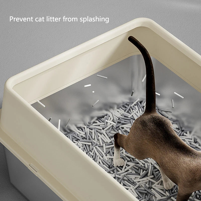 Large stainless steel cat litter box  High edge design  Leak proof  Non stick  Rust proof  Easy to clean Perfect for cats