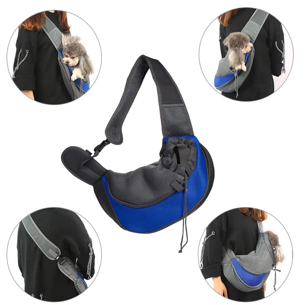 Pet Cat Dog Carrier Backpack Travel Tote Shoulder Bags Mesh Sling Carry Pack Pet Carrying Supplies Crossbody Shoulder Bag