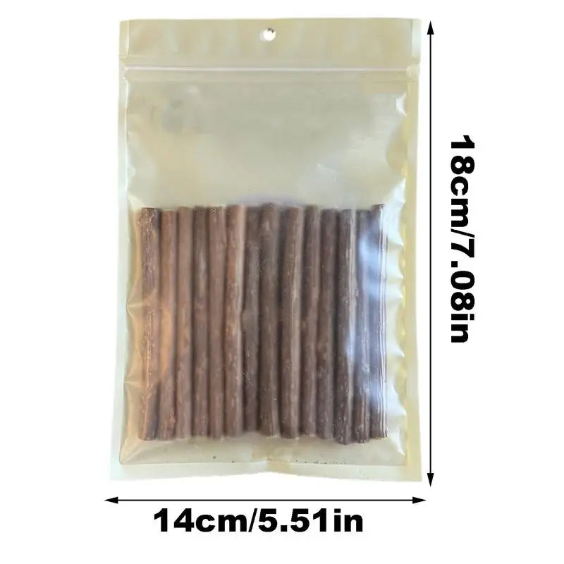 Teething Stick for Growing Puppies 14 Pieces Natural Teething Sticks Stress Relief Bully Sticks Chew Toys for Pet Dog Puppy Cat