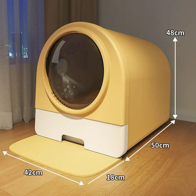 Fully Enclosed Odor-proof Drawer-style Cat Litter Box Extra-large Splash-proof Cat Toilet Space Capsule Cat Litter Box