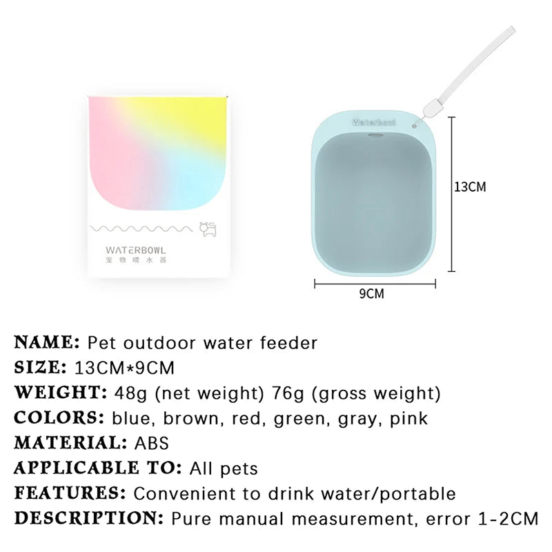 Portable Pet Dog Water Bottle Dog Cat Outdoor Water Dispenser Pet Travel Water Bottle Pet Supplies