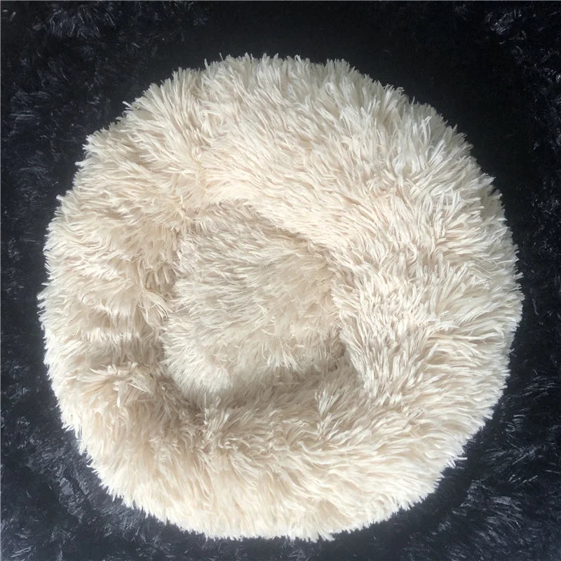 Pet Bed for Dog Extra Large Dog Round Kennel Breathable Solid Houses for Large Dogs Cat Beds Plush Donut Sleeping Bag Anti-Slip