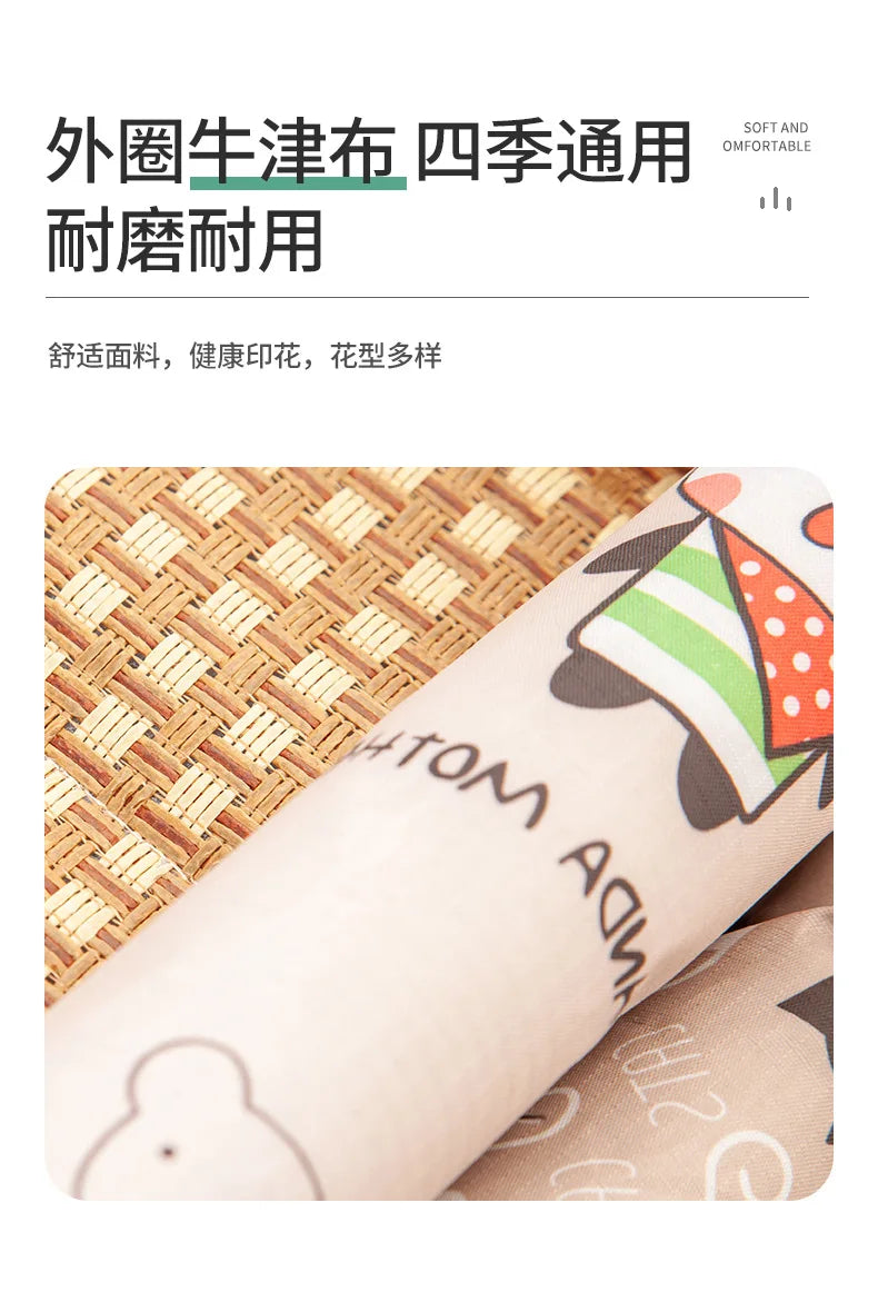 Pet Cat Beds Summer Pet Cooling Mat Pad Lightweight Breathable Rattan Pet Bed Cooling Ice Nest for Small Animal Dogs Mat