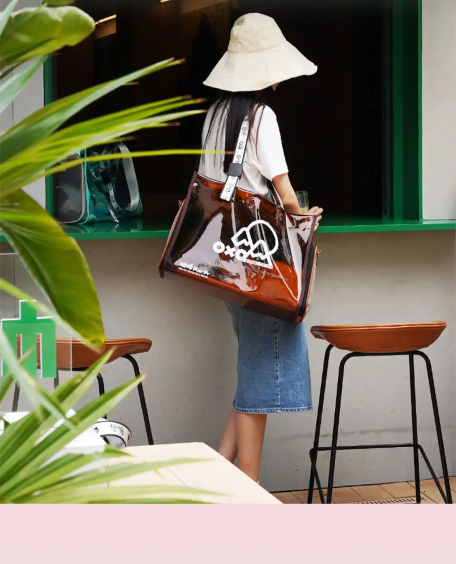 Pet bag Cat bag Portable going out Transparent schoolbag Carrying one-shoulder portable cat bag Dog dog