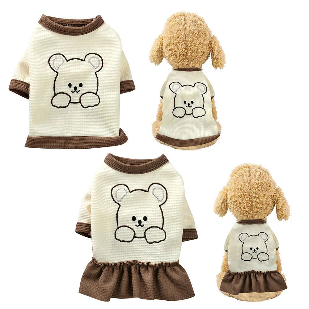 Dog Skirt Sweet Cute Small Fresh Thin Princess Dress Floral Dog Pet Dress Wedding Dresses Spring Summer Pet Dog Clothes