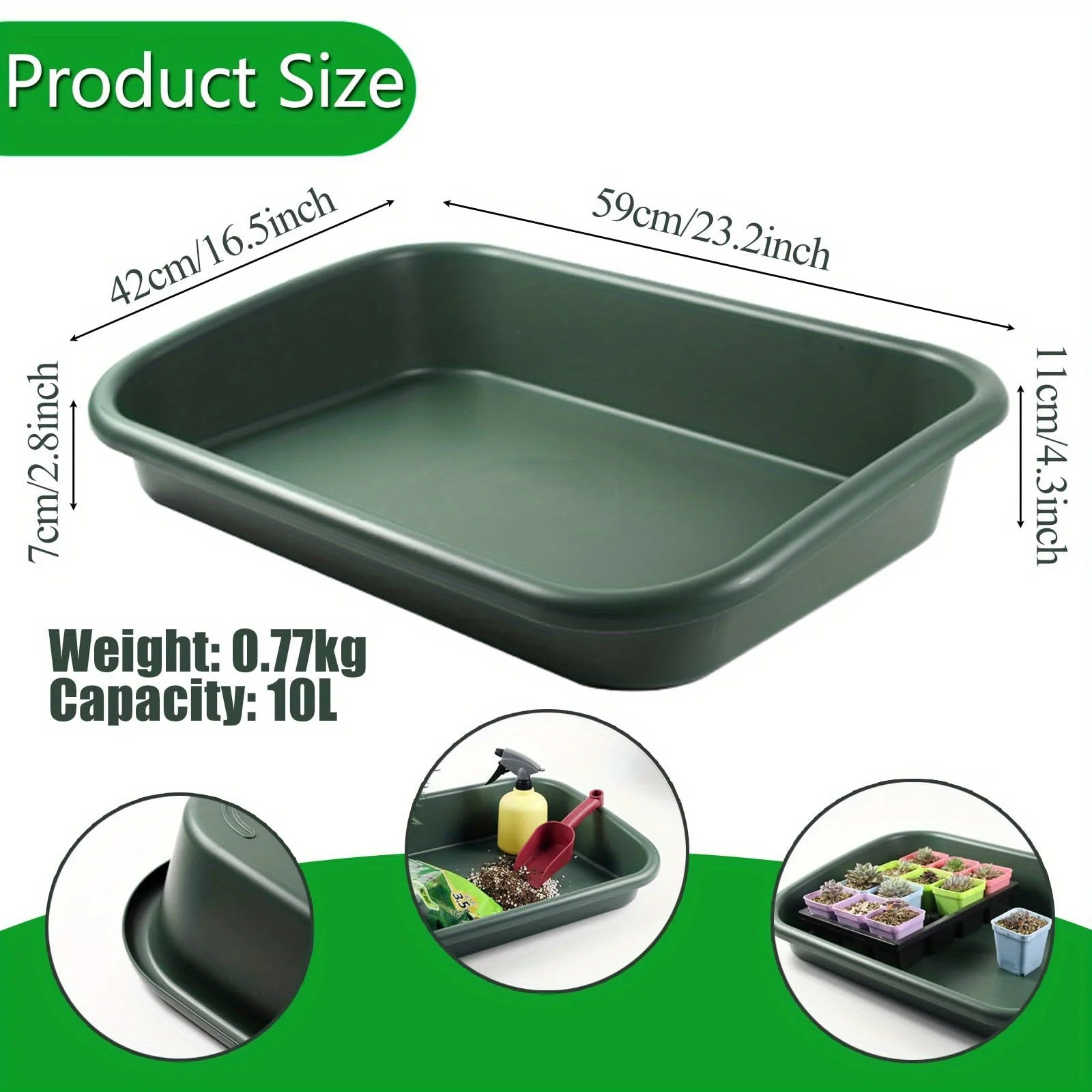 Premium litter box, oversized pet litter box Low entry open litter box, suitable for weak, elderly kittens, easy to clean