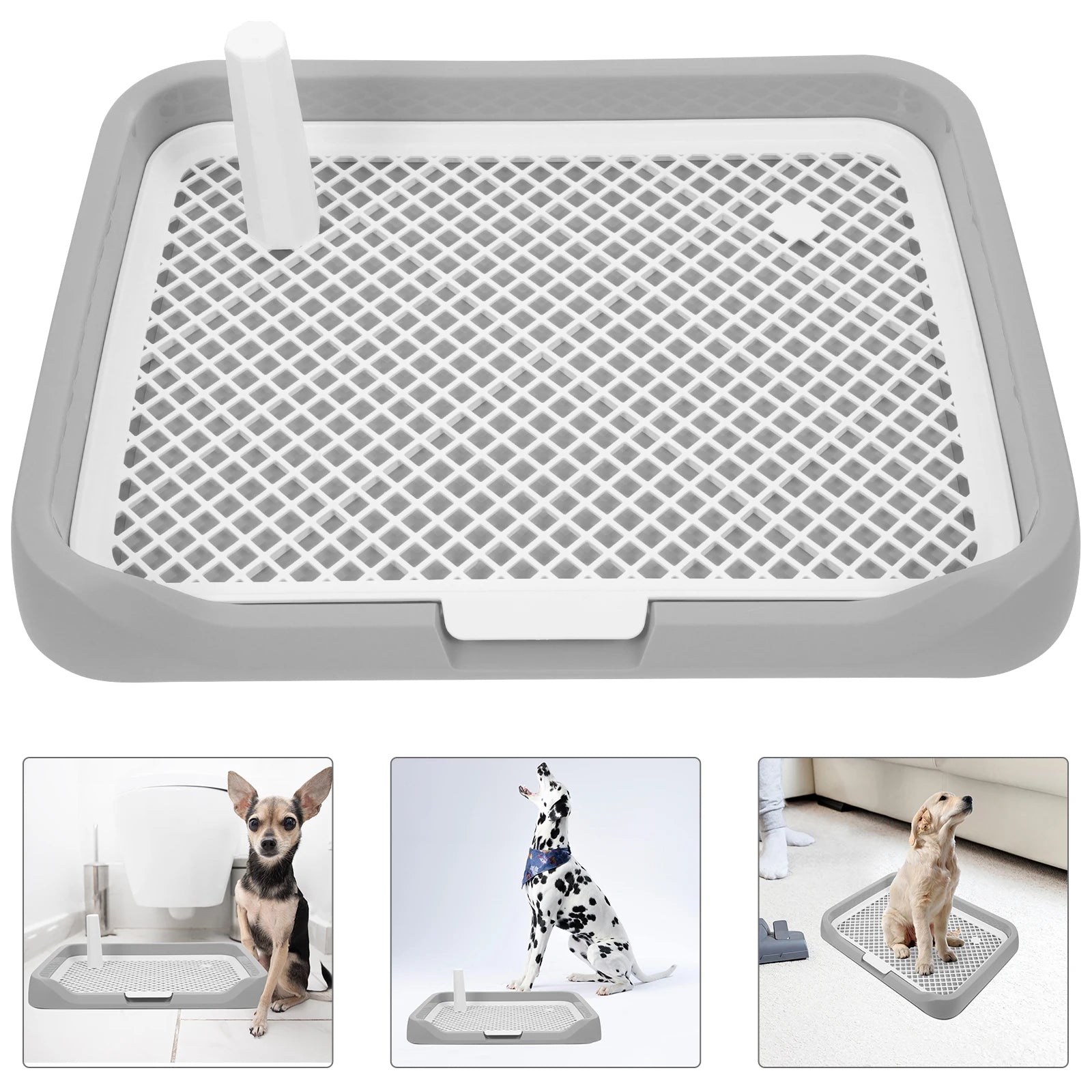 Litter Box For Small Large Dogs Pet Toilet Indoor Training Puppy Pee Pad Holder Clean Balcony Dog Potty Tray With Grid