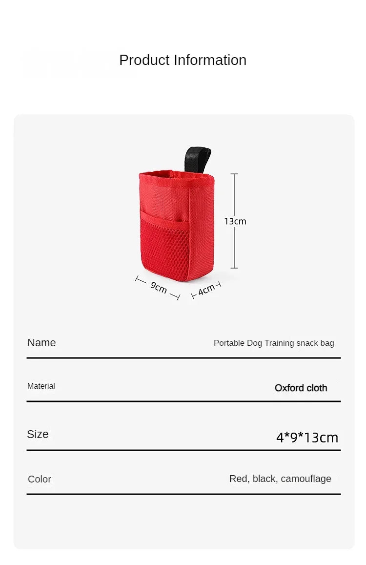 Pet Outdoor Training Bag Oxford Cloth Waterproof Durable Pet Waist Bag Multi-Functional Dog Walking Gear Bag Treat Pouch Compact