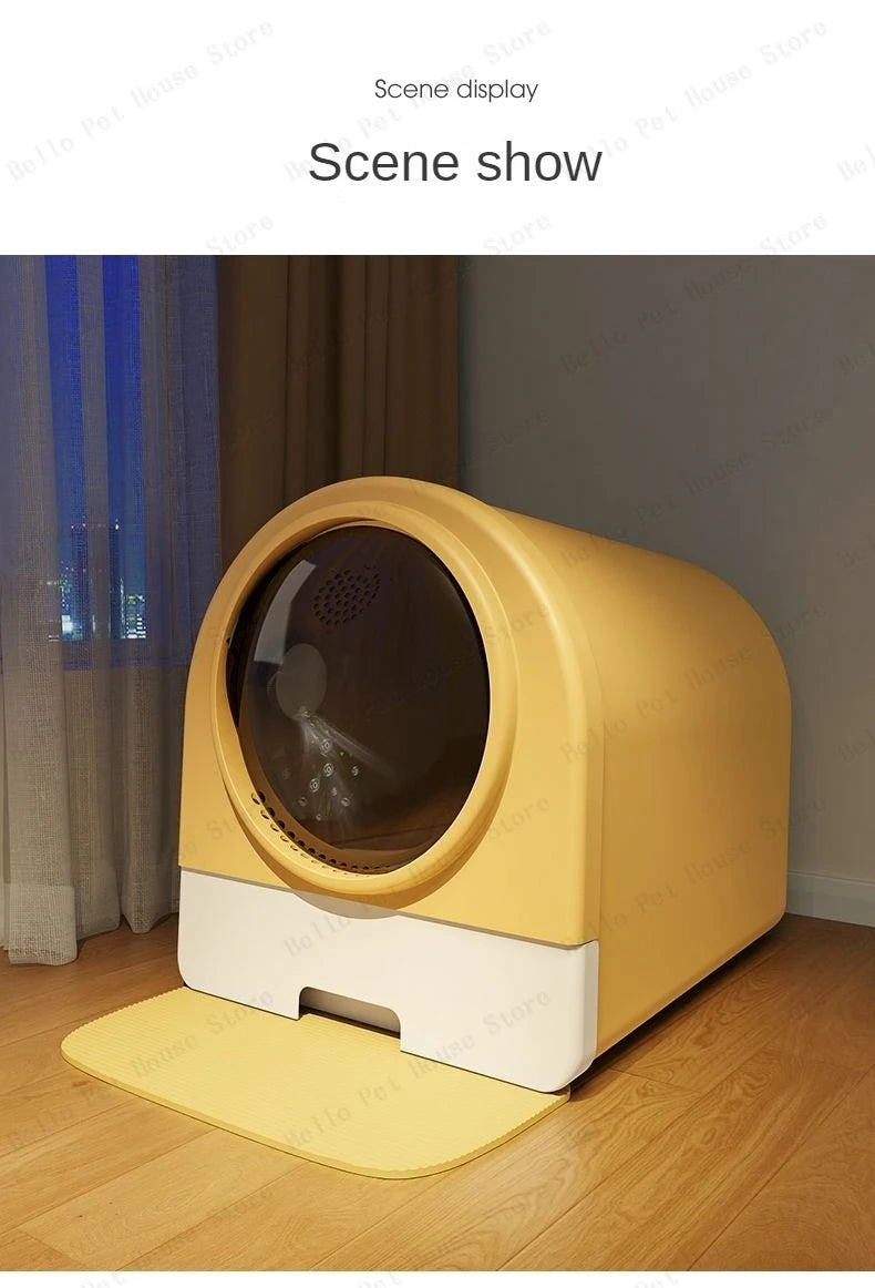 Fully Enclosed Odor-proof Drawer-style Cat Litter Box Extra-large Splash-proof Cat Toilet Space Capsule Cat Litter Box