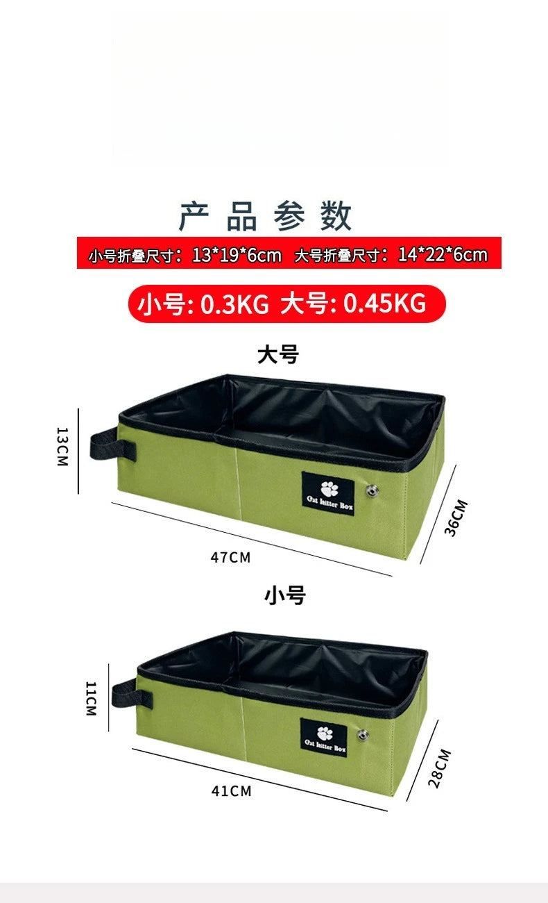 Portable cat litter box pet garbage bin dog toilet tray style outdoor foldable circular cat toilet outdoor Cat Litter Box