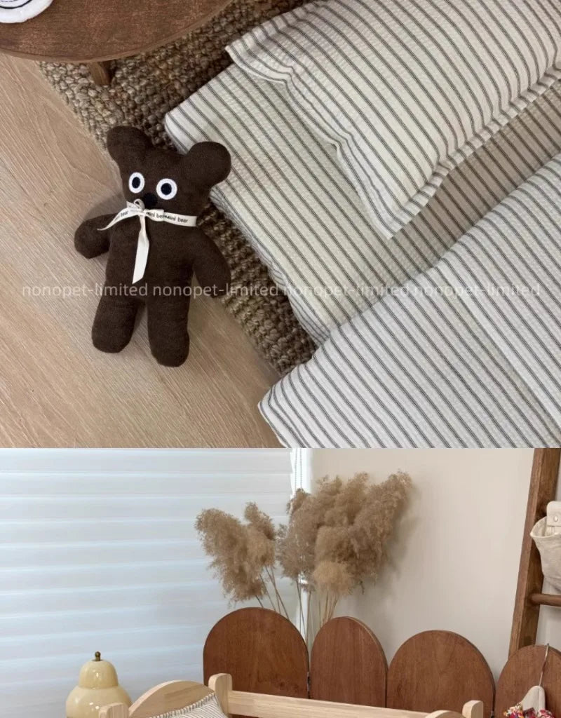 Pet Bed Moisture-proof Solid Wood Fence Cat Dog Nests Canvas Detachable Washpad Household Pet Furniture Supplies Decoration Beds