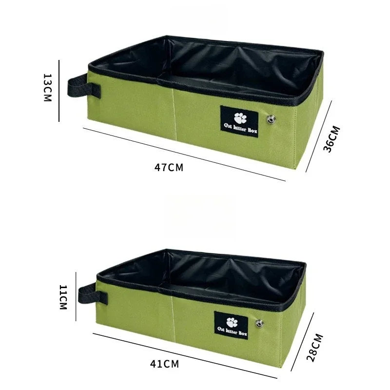 Portable cat litter box pet garbage bin dog toilet tray style outdoor foldable circular cat toilet outdoor Cat Litter Box