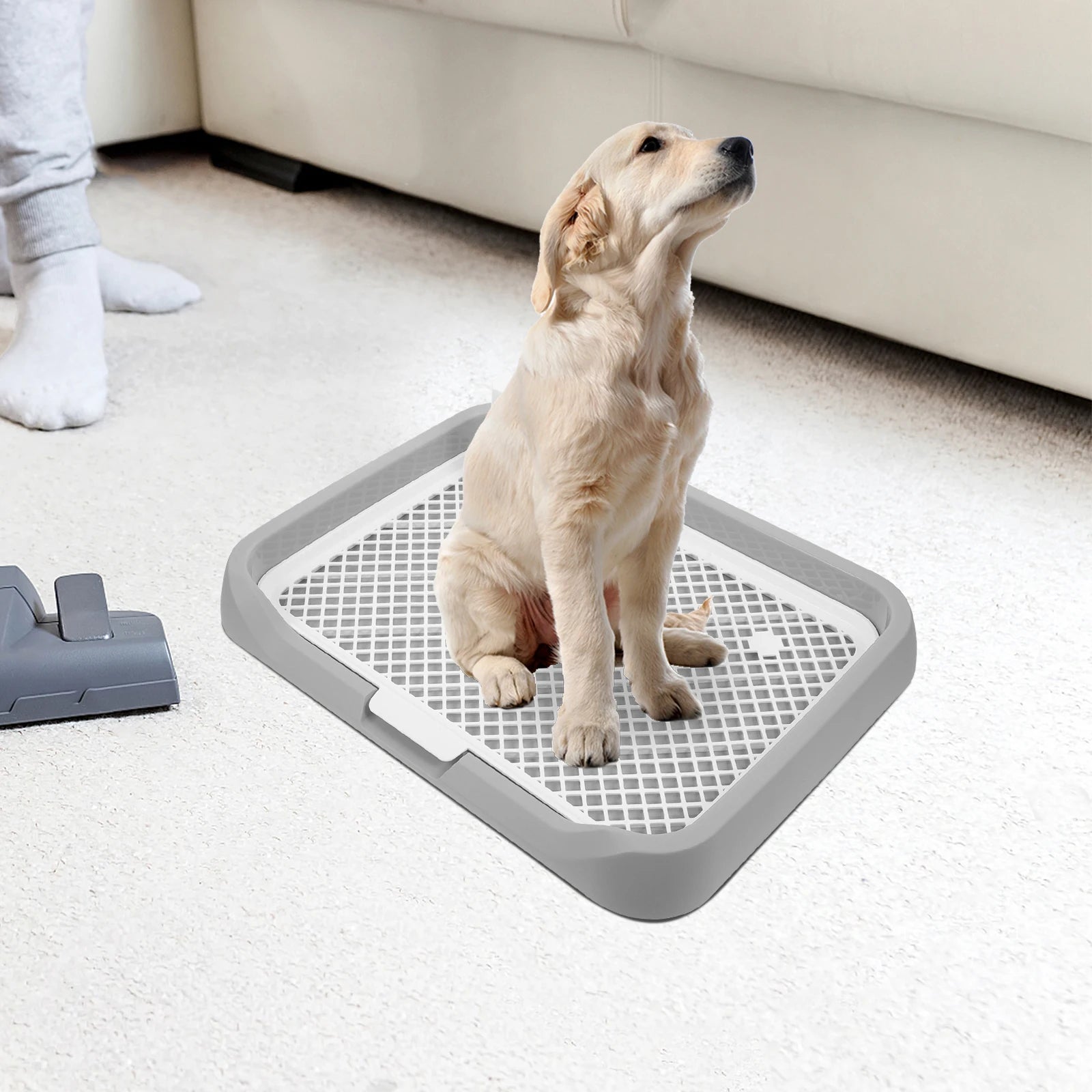 Litter Box For Small Large Dogs Pet Toilet Indoor Training Puppy Pee Pad Holder Clean Balcony Dog Potty Tray With Grid