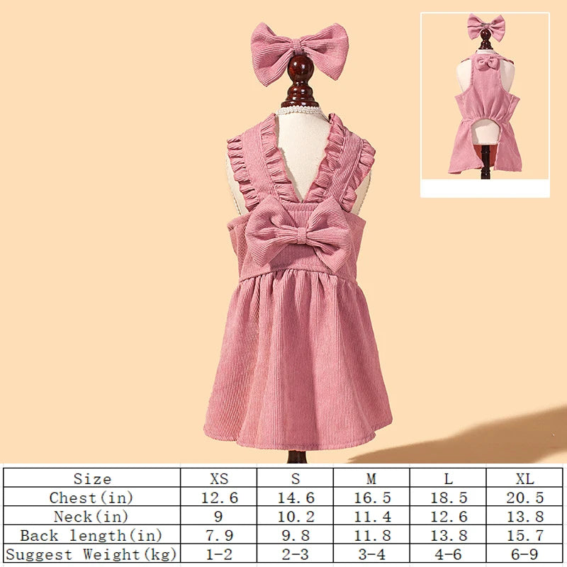 Dog Princess Dress Pet Bowknot Tulle Princess Clothes Puppy Pet Spring Summer for Small Dog Cat Pet Supplies