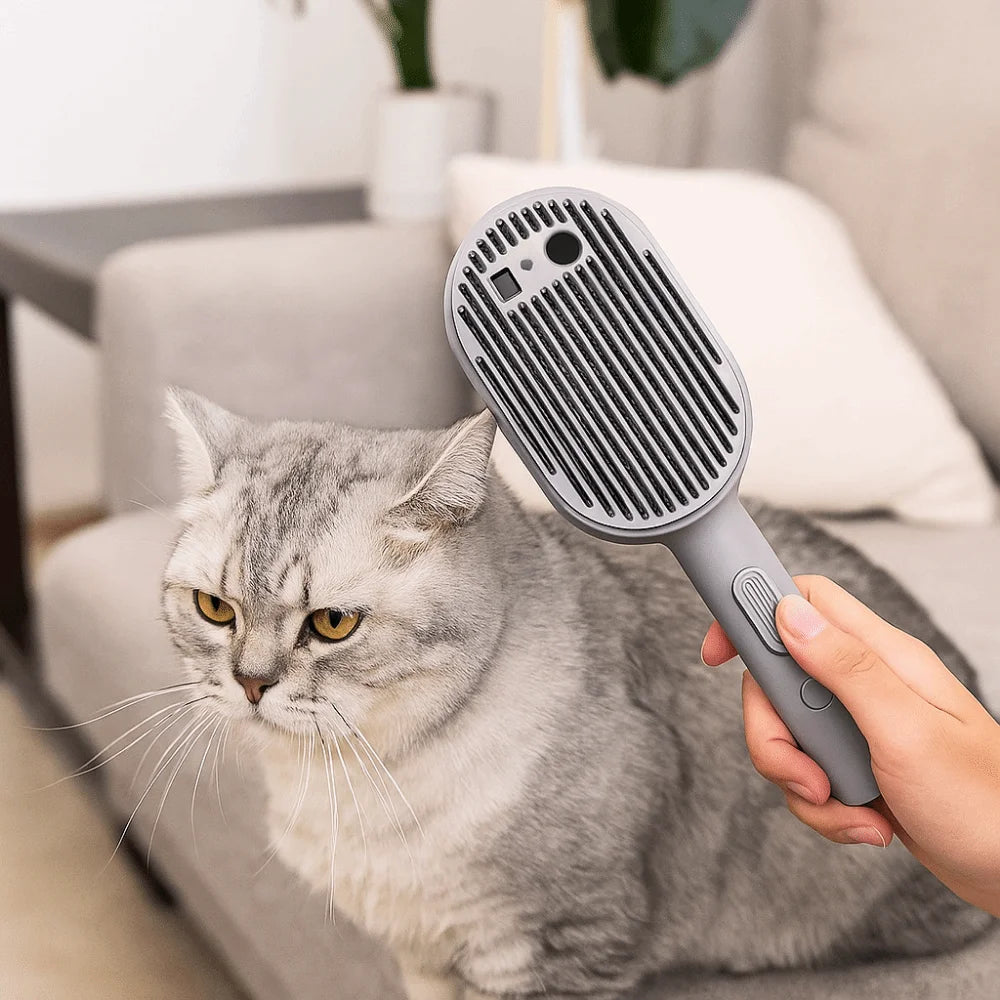 Pet Grooming Tool USB Charging Pet Spray Hair Comb Efficiently Portable Cat Spray Brush Professional Pet Massage Brush Grooming