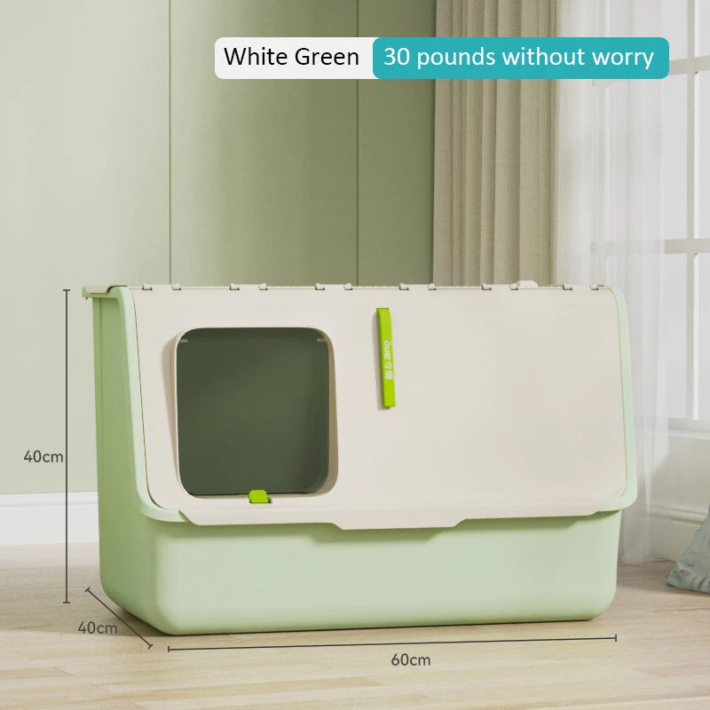 New Top-entry Cat Litter Box Tray Kitten Extra Large Fully Enclosed Anti-splash Mat Anti-smell Cats Litter Box Pet Products