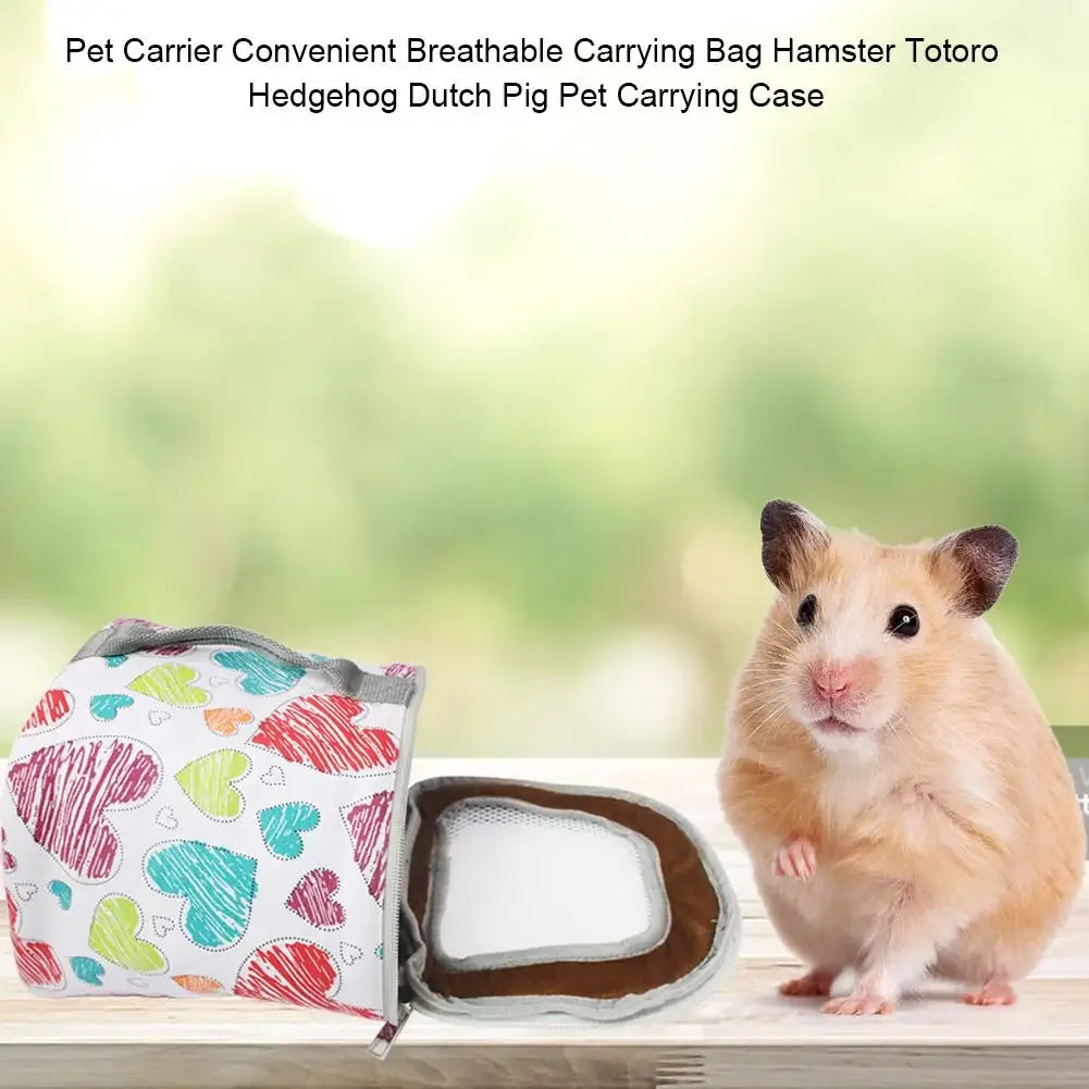 Pet Carrier Convenient Hamster Rabbit Chinchilla Hedgehog Dutch Pig Case Handbag Small Pet Breathable Warm Travel Carrying Bag