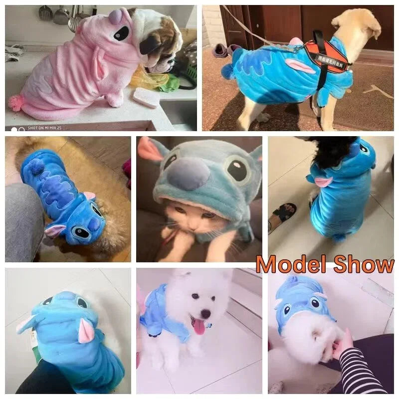 Pet Dog Transformation Dress Winter Flannel Pet Costume Cute Two-legged Dog Clothes Pet Designerdog Clothes Puppy Clothes