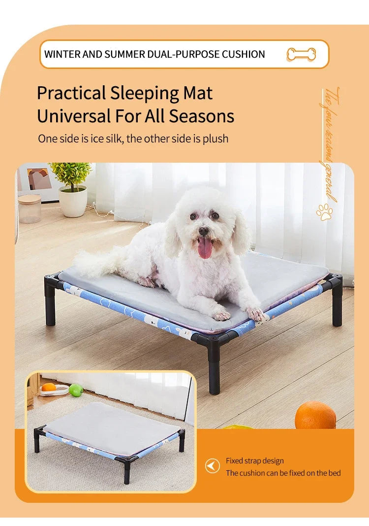 Pet Camping Bed Elevated Bed for Dogs Folding Puppy Camping Bed Cat House Portable Removable Washable Puppy Beds Dog Hammock