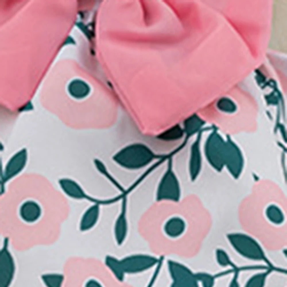 1PC Dog Dresses for Small Pet Girls Floral Puppy Dresses Dog Princess Bowknot Dress Cute Summer Outfits Cat Clothes