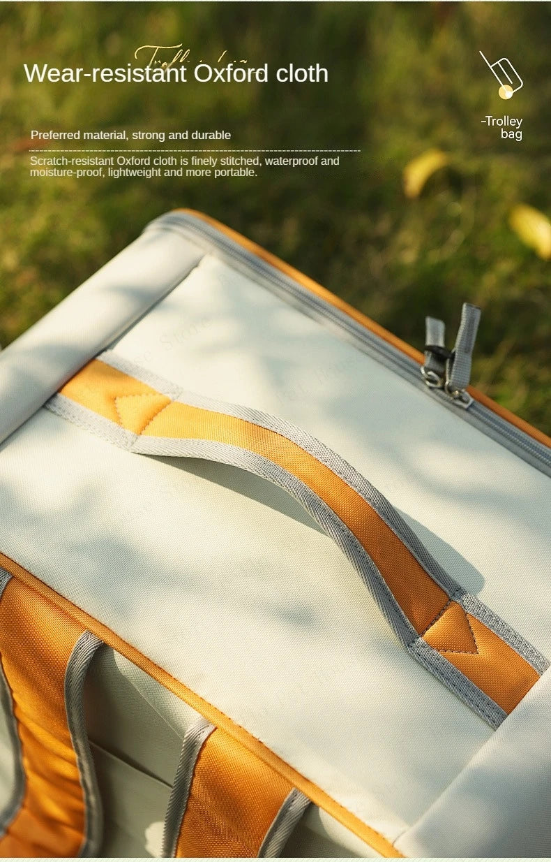 Cat Carrier Bag Pet Trolley Case Small Dog Luggage Bags Portable Cat Backpack Pushable Shoulder/portable/diagonal Bag Detachable