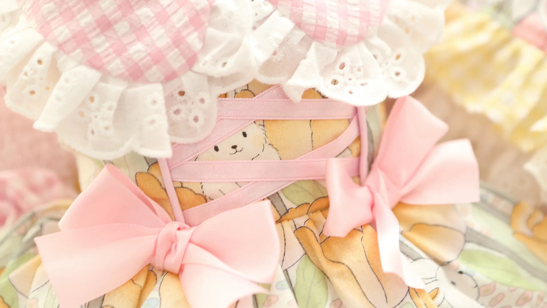 Pet Dresses for Small Dogs Female Dog Luxury Princess Dog Clothes with Bow Lace Ruffles Pink Cute Puppy Skirt for Yorkie Maltese