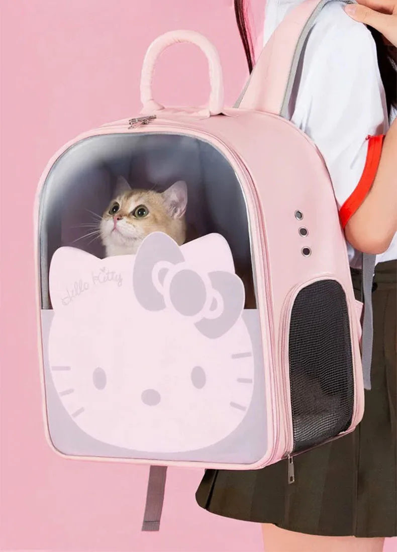 Pet Carrier Backpack with Window Transport Carrying Breathable Travel Bag Dog Space Capsule Cat Carrier