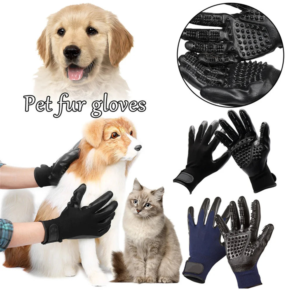 Pet Grooming Glove Pet Hair Remover Gloves,Pet Cleaning Glove Cat Dog Deshedding Brush Clean Massage Hair Pet Shower Gloves