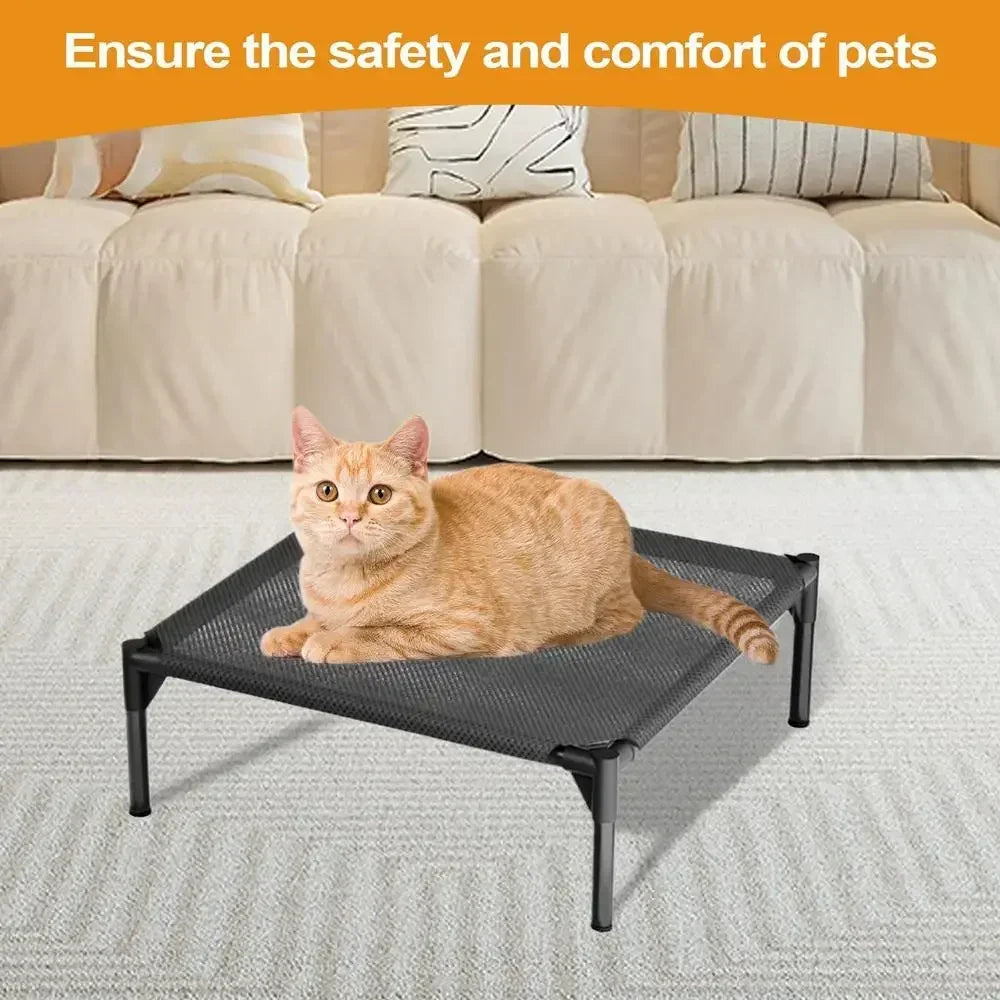 Pet Camping Bed Elevated Bed for Dogs Folding Puppy Camping Bed Cat House Portable Removable Washable Puppy Beds Dog Hammock