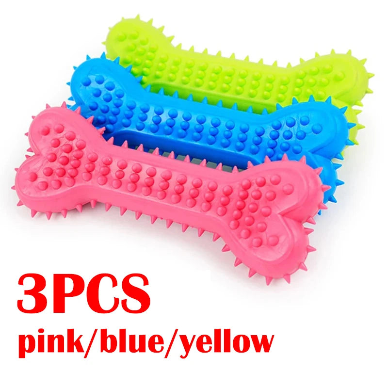 Pet Toys for Small Dogs Rubber Resistance To Bite Dog Toy Teeth Cleaning Chew Training Toy Ball Interactive Toys Pet Supplies