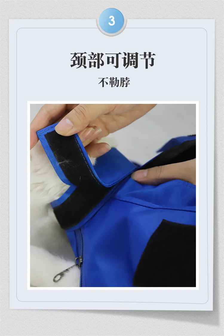 Portable and foldable pet carrying bag for cats, anti-scratch and bite, fixed cat bag for vaccination.