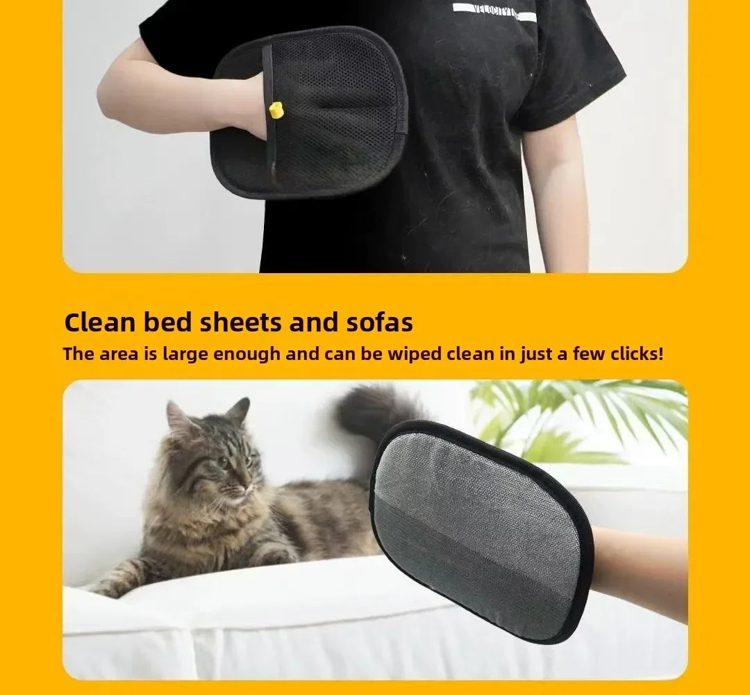 Pet Grooming Gloves Dog Grooming Equipment Anti-static Pet Hair Removal Brushes for Cats and Dogs on Clothes Sofas Carpets Etc.