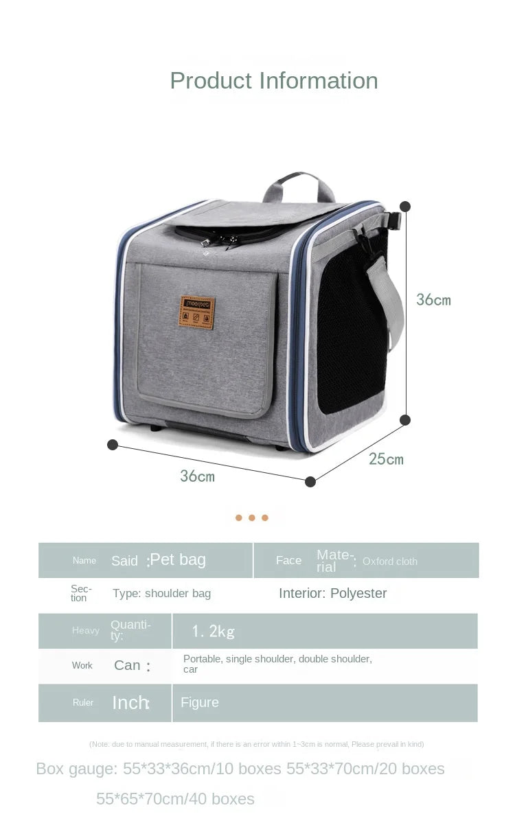 Pet Carrier Backpack Portable Fo Cats & Dogs Bicycle Carrying Cat Bag Dog Bag suitable For Carrying Bicycles And Motorcycles