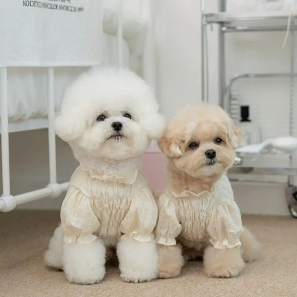 Retro Pet Plaid Strap Skirt Breathable Thin Design Dog Vest Dresses Flying Sleeve Soft Cat Plaid Pleated Shirt For Puppy Kittens