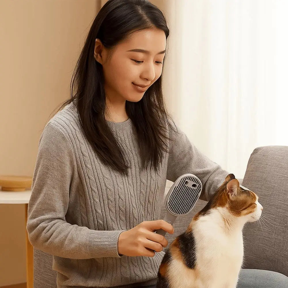 Pet Grooming Tool USB Charging Pet Spray Hair Comb Efficiently Portable Cat Spray Brush Professional Pet Massage Brush Grooming