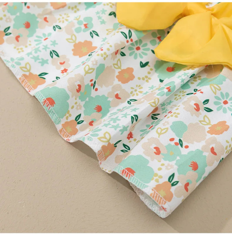 Pet clothing dress dog clothing dog print bow cartoon cute princess dress